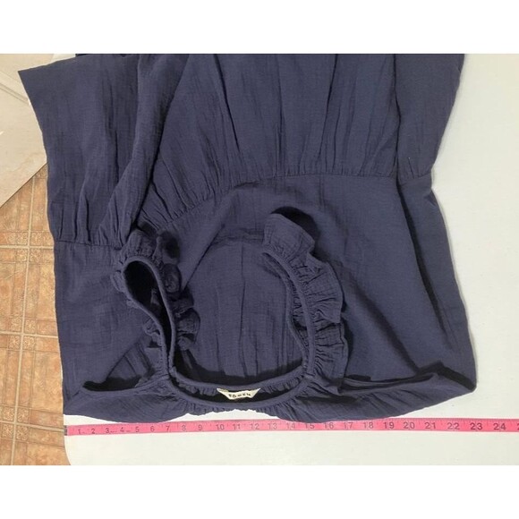 Boden Woman's Navy Blue Tank Dress Knee High US 16/18R UK 20R Baumwolle Cotton - Picture 9 of 10